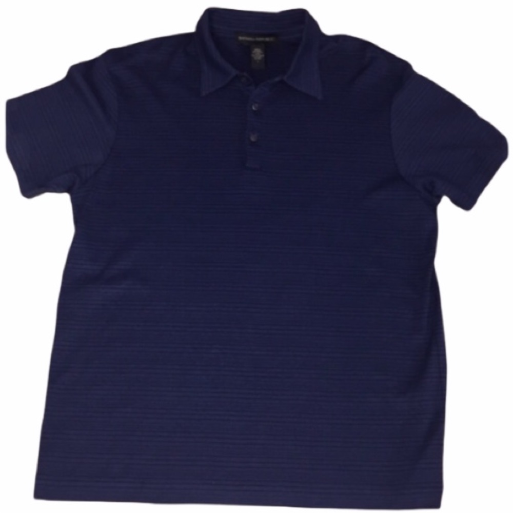 Mens Banana Republic Blue Striped Polo Top Large